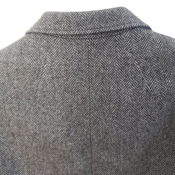 PENDLETON Retro Y2K 90's Business Office Wool Vintage Herringbone Blazer -Womens - Picture 5 of 10